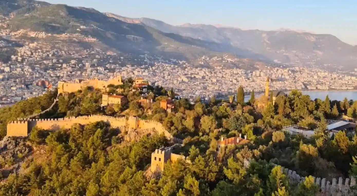 A beautiful and atmospheric spot at the top of Alanya cliff, especially stunning at sunset. Reach
