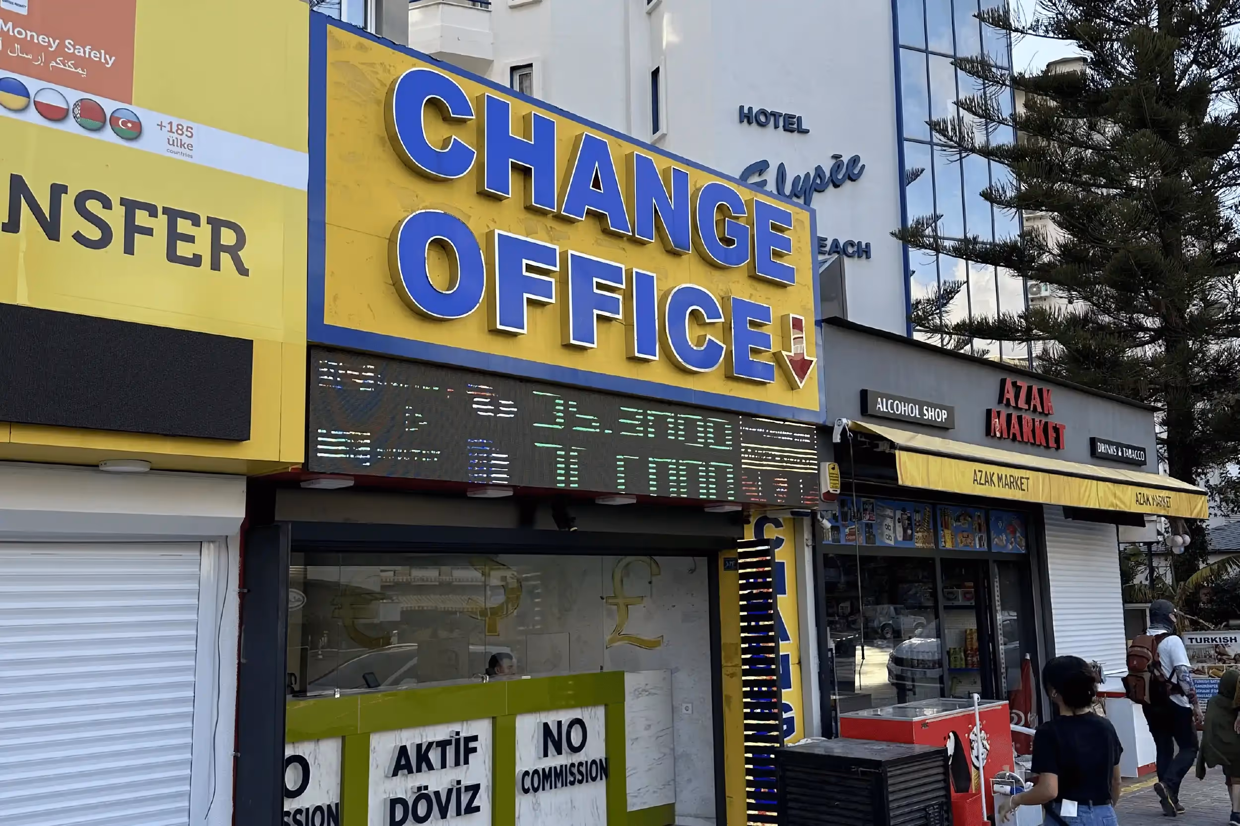 It seems to be one of the best exchange rates we've found. Yes, the exchange office is a bit