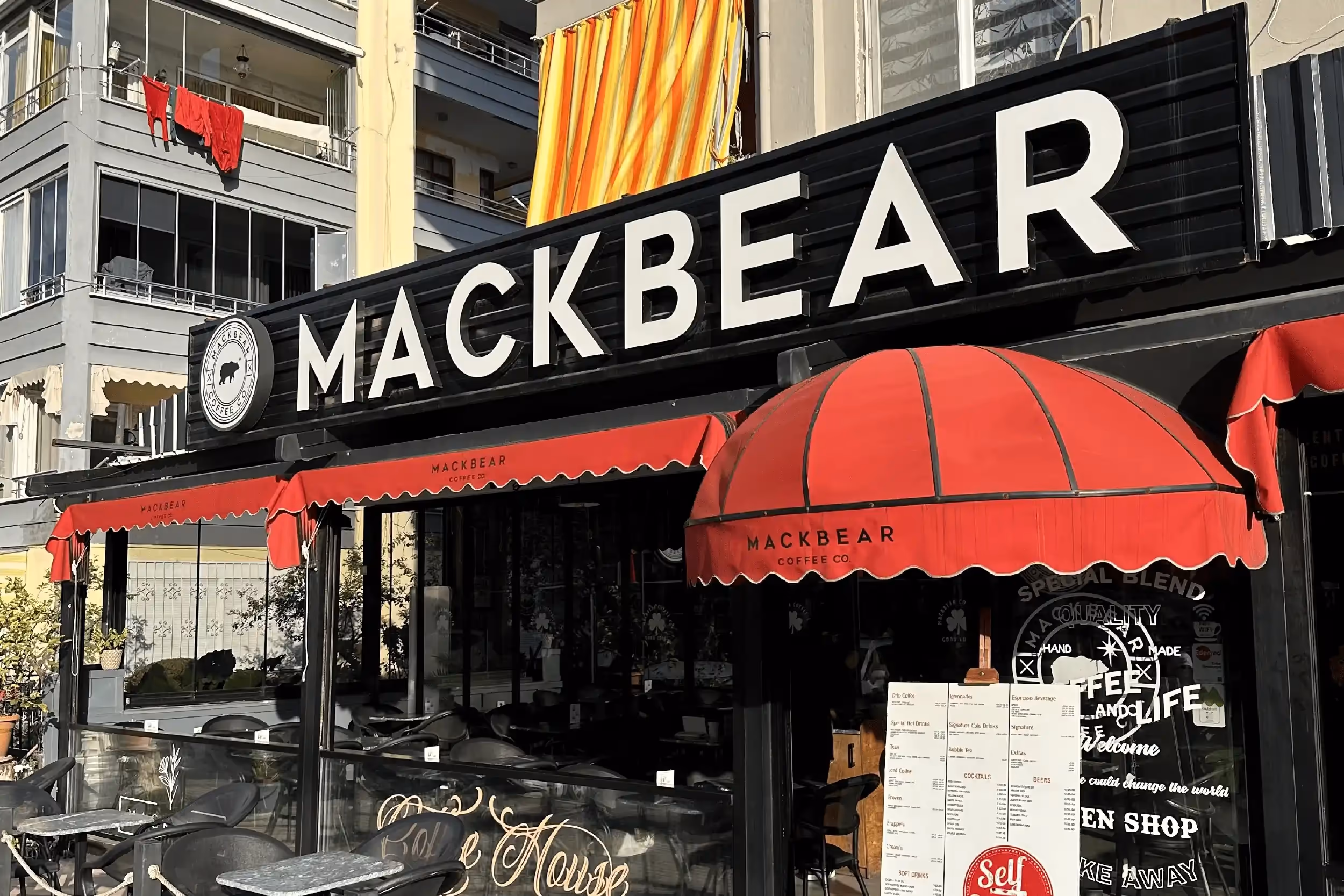 A decent coffee spot with nice coffee, good desserts, and a pleasant interior (but keep in mind,